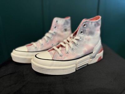 Converse Women's CPX 70 HIGH 'WASHED FLORAL' Egret/Terracotta Pink/Black Sz 5
