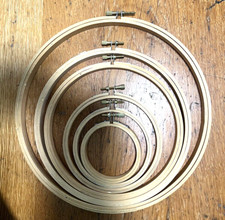 Embroidery Hoops 6 Natural Wood New 3",4",5",7",8",10" G511 