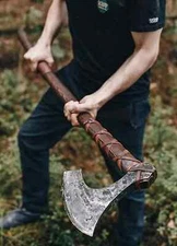Axes Handmade Viking Axe Hatchet Norse Axe- 40" Long Two-Handed Berserker Axe