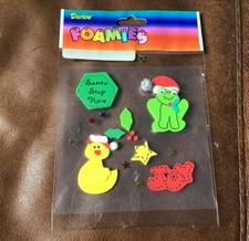 DARICE Scrapbook Foamies Stickers CHRISTMAS 3D ANIMALS WITH MOVEABLE EYES 
