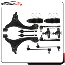 12Pcs For Hyundai Elantra 2007-2012 Front Lower Control Arm Tie Rod End Sway Bar
