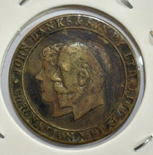 1911 Australia Sydney John Danks & Son Plumbers Token 23mm Gilt Bronze