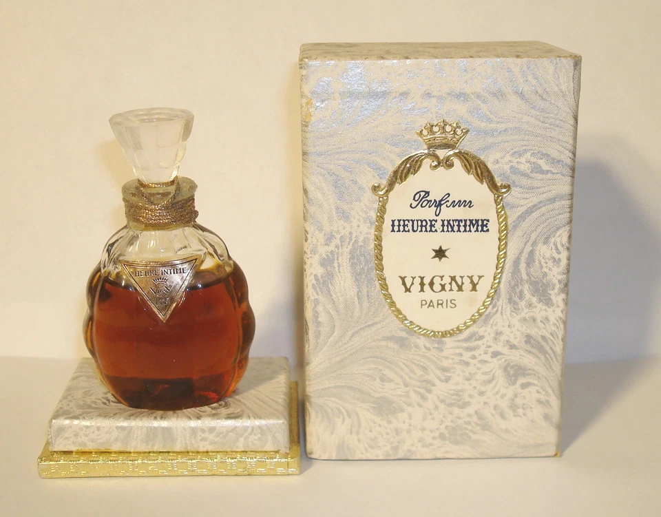 ancien flacon parfum HEURE INTIME de VIGNY boite LUXE vintage - Photo 4/4