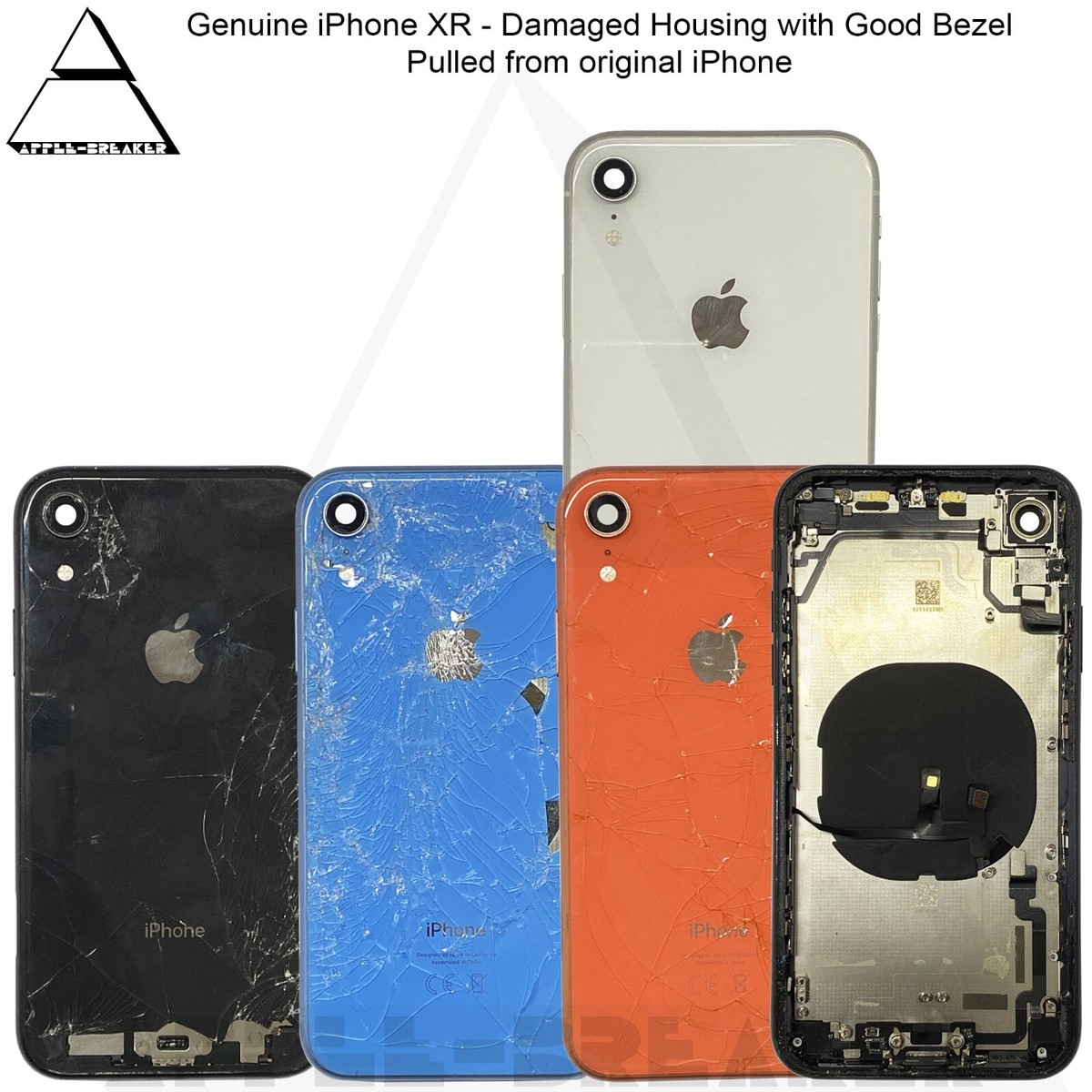 Genuine iPhone XR Rear Housing Damaged Back Glass With Good Bezel