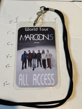 Maroon 5 Commemorative World Tour, Backstage Pass/Laminate 