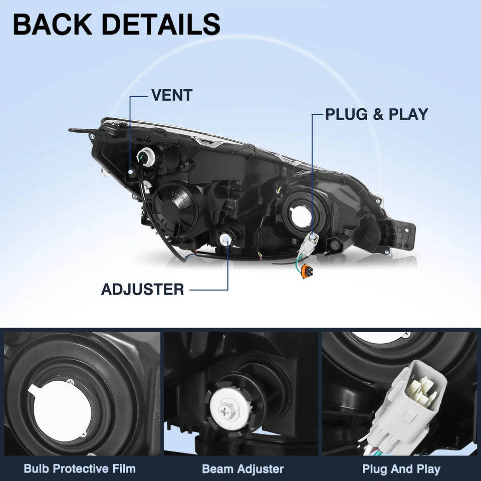 Conjunto de faros proyectores diestros+derechos para Subaru Outback/Legacy 2010-2014 10-14 Foto 3 de 4