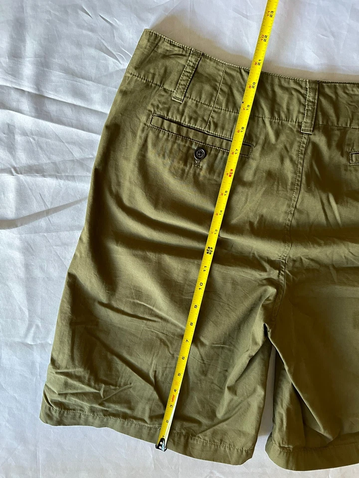 Pantalones Cortos Ralph Lauren Para Mujer 8 Verde Ejército Chino Cintura Alta Exterior Informales Foto 4 de 4