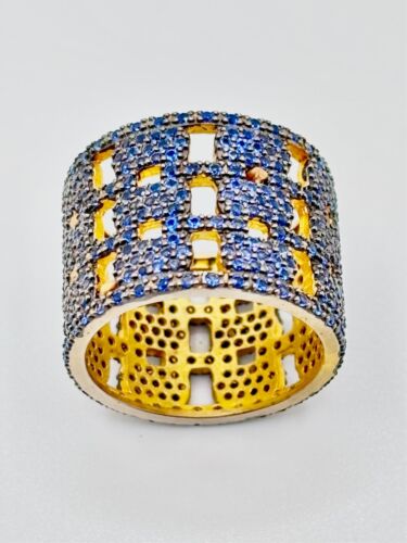 Sterling Silver Blue Zirconia fashion ring