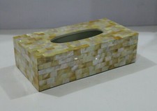 10"x5" Marvelous Marble Tissue Box malachite Inlay Home Decor bathroom j3