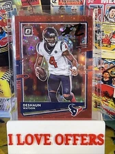 2020 PANINI DONRUSS OPTIC PRIZM DESHAUN WATSON RED SPARKLE FOIL #42 SSP RARE #2