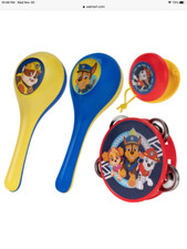 Paw Patrol Band Set - NIB - 4 Piece Set Tambourine, 2 Maracas Castanet