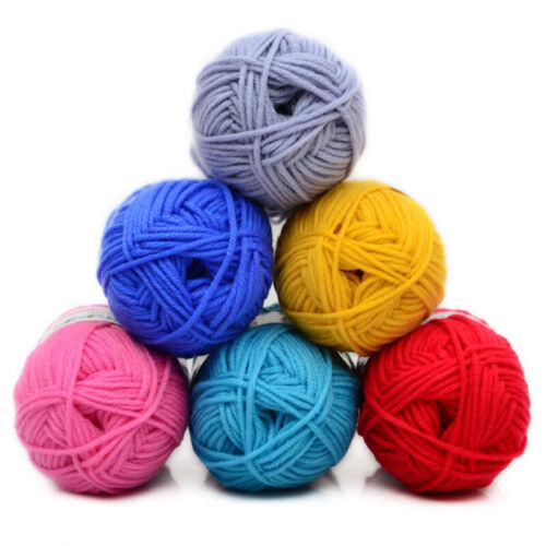 42 Colors 4PLY Soft Cotton Bamboo Crochet Knitting Yarn Baby Knit Wool Yarn - Photo 1 sur 59