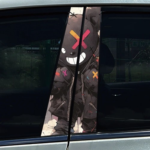 2x Bear Car Stickers DIY Car B-pillar Cover Scratches Waterproof Durable Decals - Picture 16 of 17