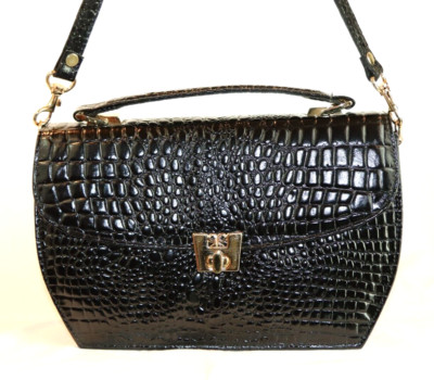 Vintage Paco Paris Creative Designs Dark Brown Crossbody Purse