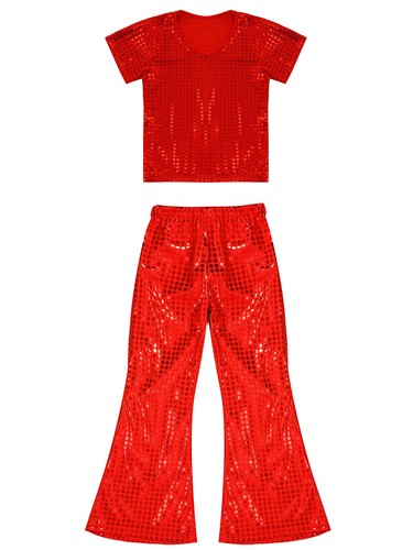 Outfit da discoteca per bambini ragazze set palco festa girocollo lucido - Foto 37 di 64