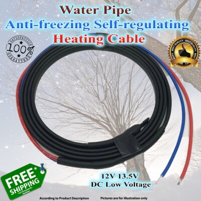 Pipe Heat Cable Anti-Freeze Heating Protection Water Freeze Self-Regulating 12V