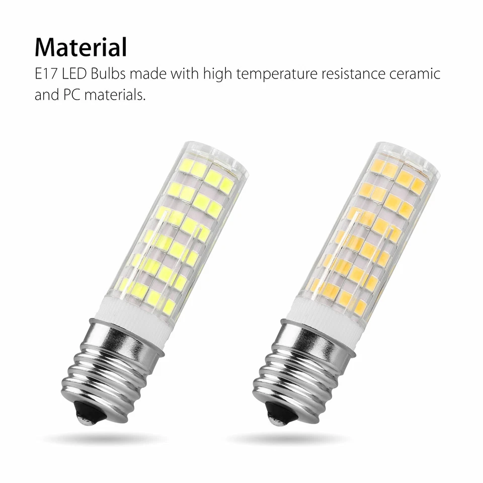 5PCS E17 LED Bulb Microwave Oven Light Dimmable 7W 6000K Super Bright Lamp Bulbs - Image 2 of 4