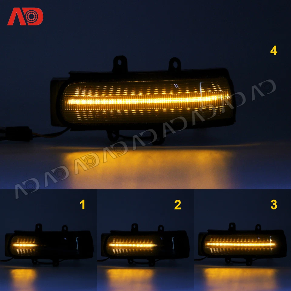 Luces intermitentes LED de señal de giro de espejo lateral para Toyota Tacoma 4Runner RAV4 09-12 Foto 2 de 4