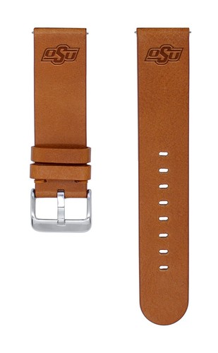 Correa de reloj de cuero Oklahoma State Cowboys para reloj Samsung Galaxy y más - Imagen 10 de 10