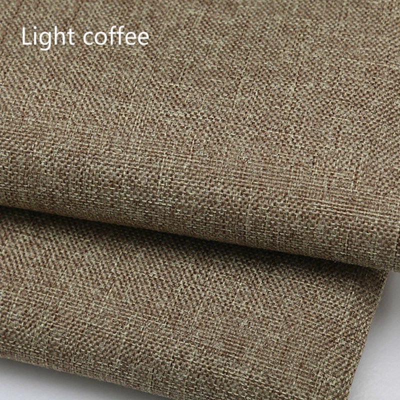 Cotton Linen Fabric Cloth Thickened Cushion Cover Sofa Pillow Solid Color Craft - Image 4 of 4