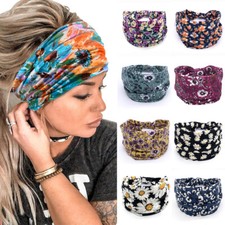 Yoga Sports Leisure Headband Flower Print Wide Headband Hair Accessories DIY