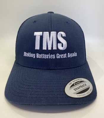 TMS Making Batteries Great Again Snapback Trucker Cap Hat Adult Adjustable Blue 