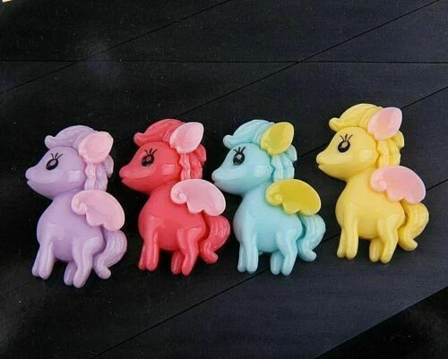 Resin Flower Horses Cardmaking & Scrapbooking Buttons