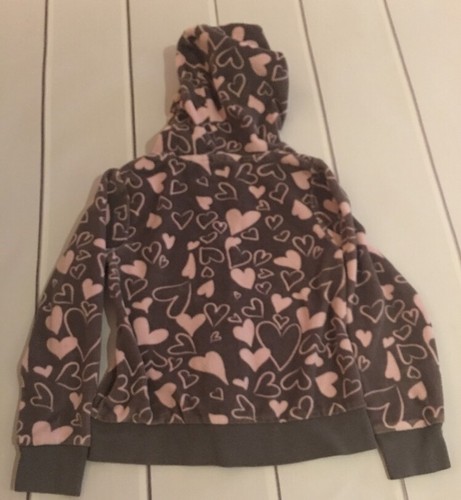 Cute Pink & Gray Girls Heart Jacket Size 6 - Picture 6 of 8