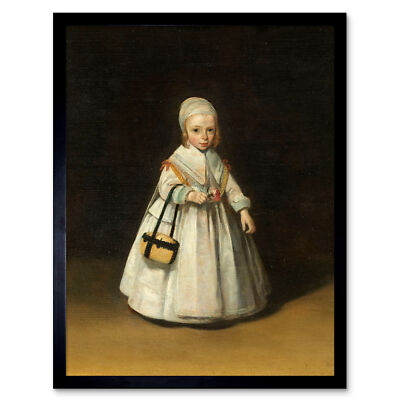 Ter Borch Helena Van Der Schalcke Child Painting Wall Art Print Framed 12x16