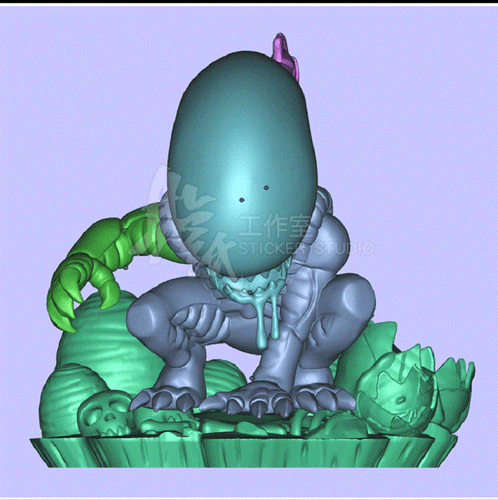 Cute Cartoon Alien 3D Unpainted Figure Model GK Blank Kit New Hot Toy In Stock - Picture 2 of 7