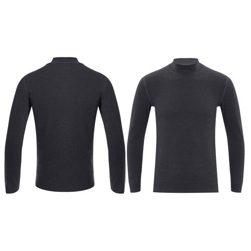 Men's Thermal Underwear Long Sleeve Base Top Layer Shirts Turtleneck Undershirt - Picture 27 of 115