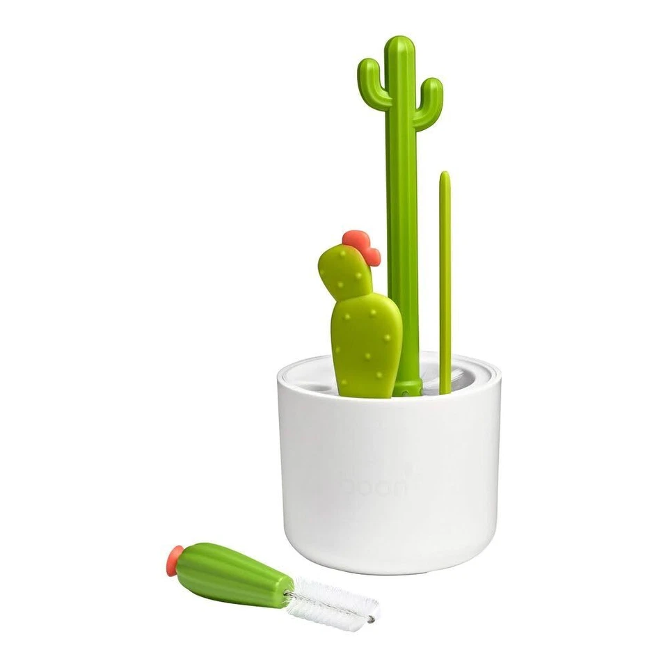 Juego de cepillos para biberón Boon Cacti kit de limpieza de 4 piezas con jarrón de almacenamiento Foto 3 de 4