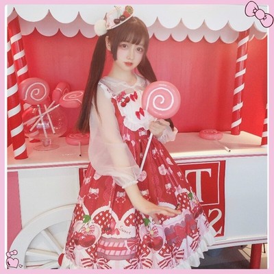 Sweet Woman S Kawaii Lolita Cute Japanese Harajuku Party Slim Dress Academic Hot Ebay