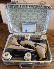 Vintage 70's NIKE Roller Skates Suede RC SPORTS w/Case TIGER CLAWS SUNLITE NICE 