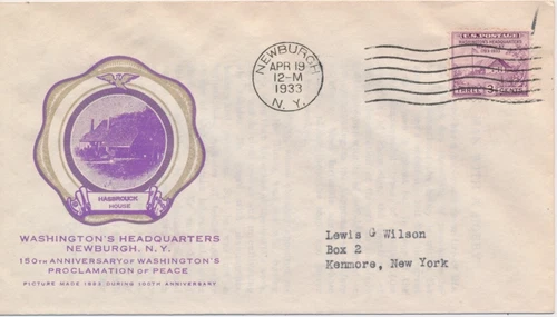 #727 Washington's Headquarters Newburgh NY Rice cachet  First Day cover