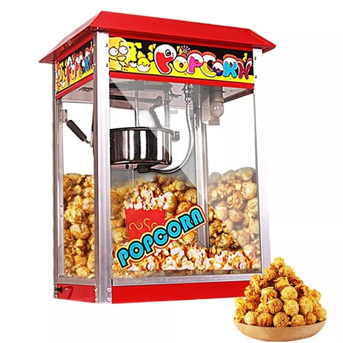 Commercial Popcorn Maker 1400W Popper Countertop Style Big Roof TOUGH GLASS Type - Picture 2 of 10