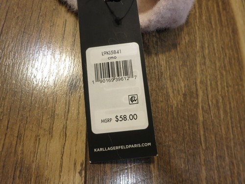 Karl Lagerfeld Rosa Nylon Kunstfell mit Strass Infinity Schal Neu mit Etikett - Bild 6 von 11