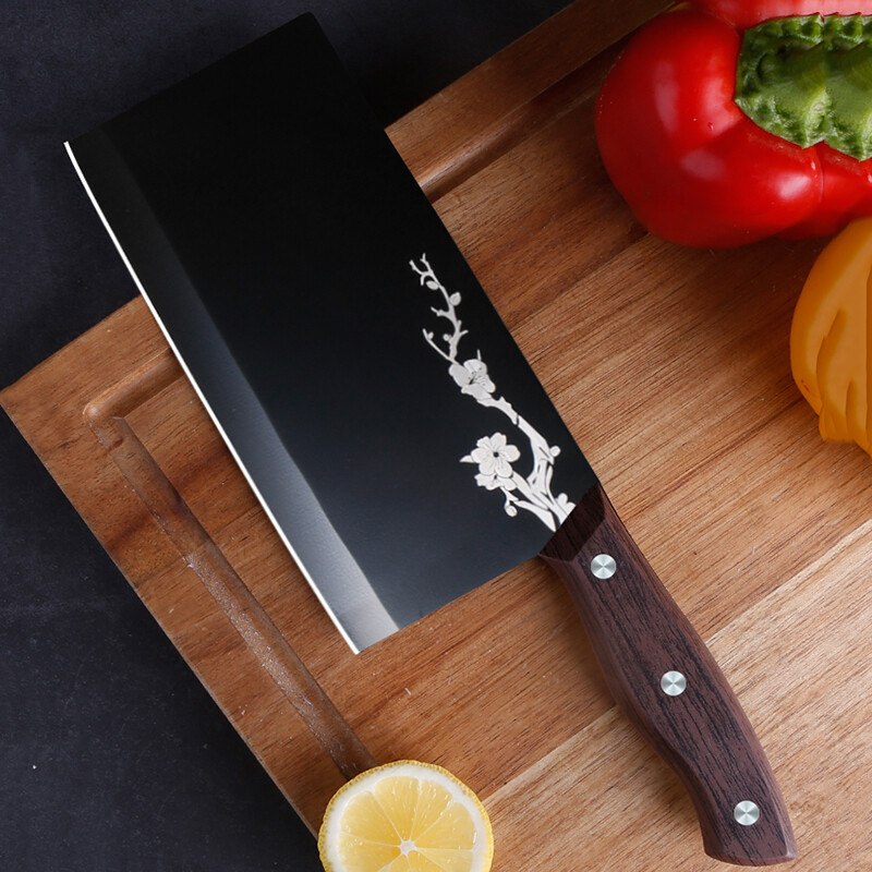 7'' Cleaver Knife Heavy Duty Meat Ergonomic Handle Effortless Meat Bone Cutting