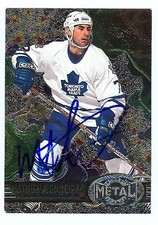 Mathieu Schneider autographed Hockey Card (Leafs) 1997 Fleer Metal #153