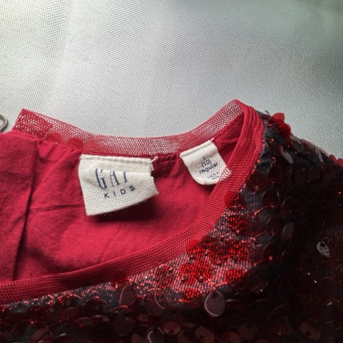 Gap Kids Girls Red Sequin Dress Size L 10 Regular - Picture 4 of 4