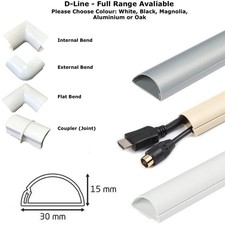 D-LINE SELF ADHESIVE TRUNKING TV CABLE COVER PVC PLASTIC DLINE & ACCESSORIES