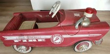 Vintage MURRAY 1950-60s City Fire Dept CHIEF PEDAL CAR Ball Bearing Drive Bell
