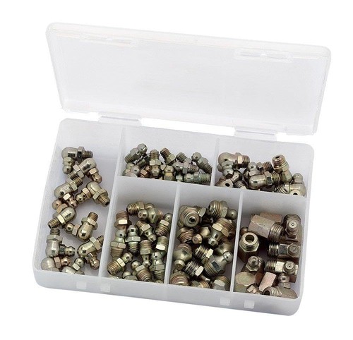 Draper 43962 GNA-M 70 Assorted Metric Grease Nipples, 70 Pieces , Blue 