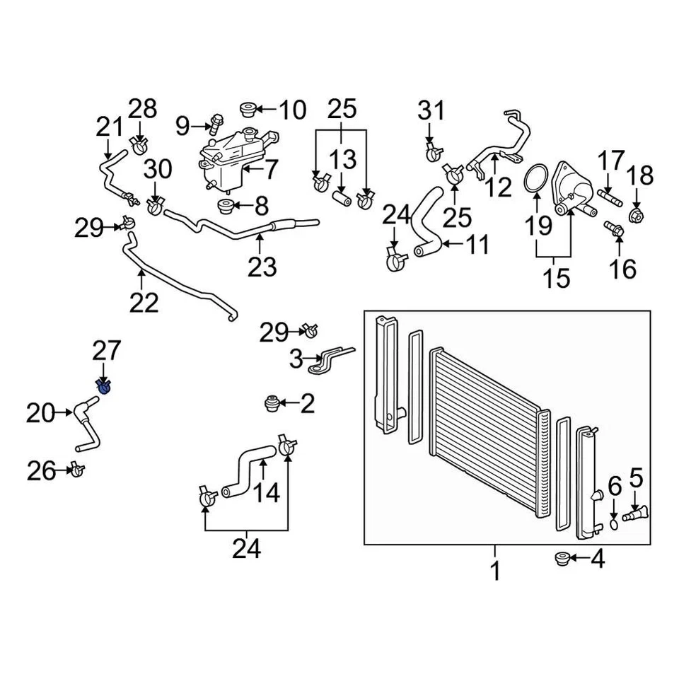 For Toyota Highlander 11-19 Toyota Drive Motor Inverter Radiator Hose Clamp Foto 4 de 4