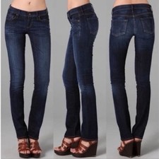 Citizens of Humanity  Ava  Low-Rise Straight-Leg Jeans  Size 28  Dark Wash Y2K