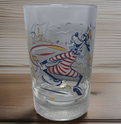Walt Disney World 25th Anniversary Goofy Glass Remember The Magic McDonalds 1996