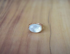 Oval Shape  Pearl Ring 18K Gold Filled June B...