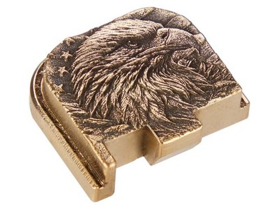 NDZ Brass 3D Glock 43 43X 48 Engraved Eagle US Flag Slide Cover