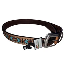 NOCONA Leather BEADED Inlay WESTERN BELT Cowboy Native Southwest N21000210 Sz 42