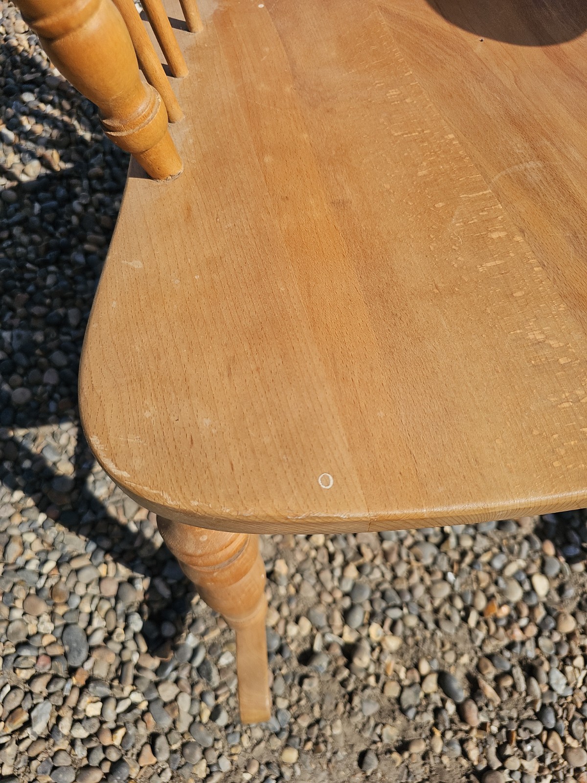 Windsor Rocking Chair Hand Carved Spindle Back English Farmhouse Chair — image 10